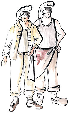 Croquis du costume de Brighella