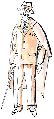 Croquis du costume de Pantalone