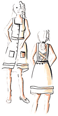 Croquis du costume de Smeraldine