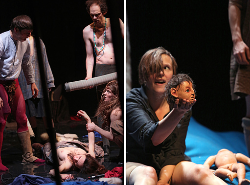 Le Th��tre Sauvage, par la compagnie de nuit comme de jour, mise en sc�ne de Guillaume B�guin, costumes Karine Dubois